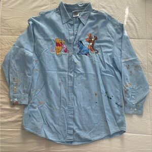 Vintage Disney Winnie the Pooh embroidered denim shirt